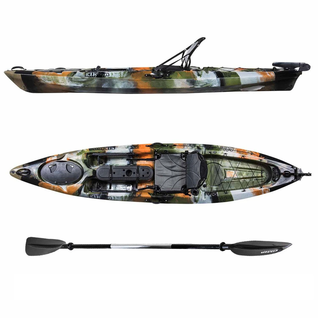 Elkton Outdoors Auklet 12 Foot Single Person Sit On Top Fishing Kayak With SmartTracker Rudder And Aluminum Framed Seat SPORTING GOODS 1 Elkton Outdoors Auklet 12 Foot Single Person Sit On Top Fishing Kayak With SmartTracker Rudder And Aluminum Framed Seat SPORTING GOODS