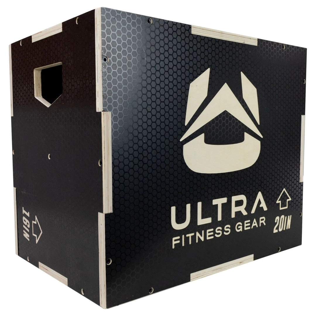 Ultra Fitness Gear 3 In 1 Anti-Slip Wood Plyo Box For Jump, Crossfit, Plyometrics. Sizes: 30/24/20, 24/20/16, 20/18/16, Or 16/14/12 16 Ultra Fitness Gear 3 In 1 Anti-Slip Wood Plyo Box For Jump, Crossfit, Plyometrics. Sizes: 30/24/20, 24/20/16, 20/18/16, Or 16/14/12