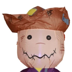 Holidayana HOME GOODS 6 Ft Festive Scarecrow With Jack O' Lantern Halloween Inflatable