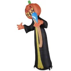 Holidayana 10 Ft Pumpkin Head Reaper With Scythe Halloween Inflatable HOME GOODS