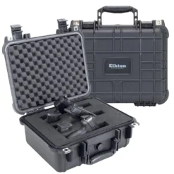 Elkton Outdoors 3 PISTOL HARD GUN CASE- TSA APPROVED: CRUSH RESISTANT & WATERPROOF