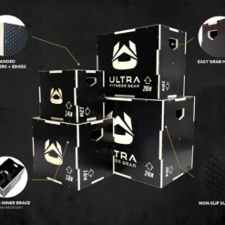 Ultra Fitness Gear 3 In 1 Anti-Slip Wood Plyo Box For Jump, Crossfit, Plyometrics. Sizes: 30/24/20, 24/20/16, 20/18/16, Or 16/14/12 28 Ultra Fitness Gear 3 In 1 Anti-Slip Wood Plyo Box For Jump, Crossfit, Plyometrics. Sizes: 30/24/20, 24/20/16, 20/18/16, Or 16/14/12