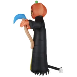 Holidayana 10 Ft Pumpkin Head Reaper With Scythe Halloween Inflatable HOME GOODS