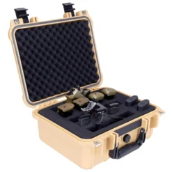 Elkton Outdoors 3 PISTOL HARD GUN CASE- TSA APPROVED: CRUSH RESISTANT & WATERPROOF