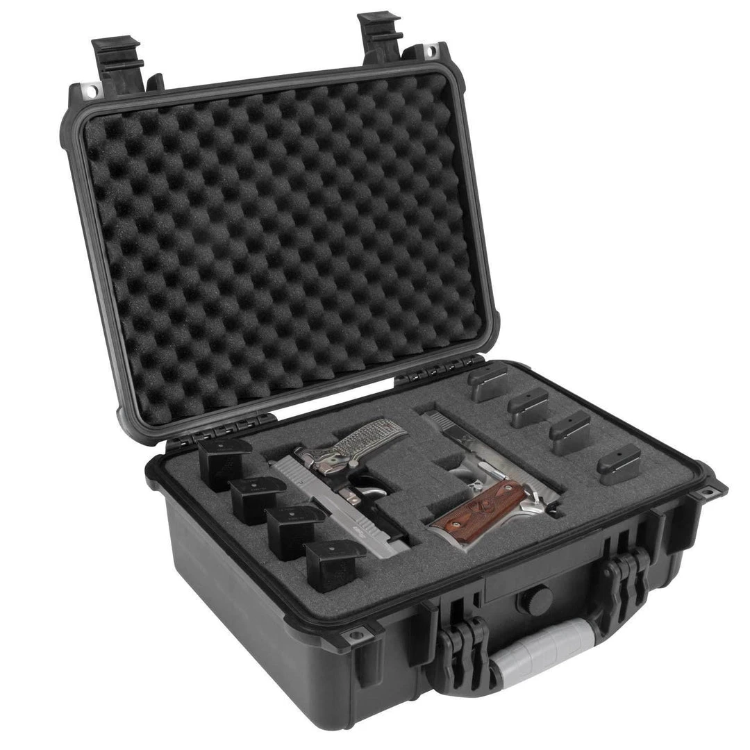 Elkton Outdoors HARD 4 PISTOL GUN CASE WITH LOCKING HOLES & AUTO PRESSURE ADJUSTMENT 3 Elkton Outdoors HARD 4 PISTOL GUN CASE WITH LOCKING HOLES & AUTO PRESSURE ADJUSTMENT