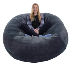 Moonstone Grey Velvet 4ft Memory Foam Bean Bag