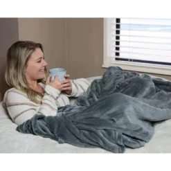 Moonstone White Fur 4ft Memory Foam Bean Bag HOME GOODS