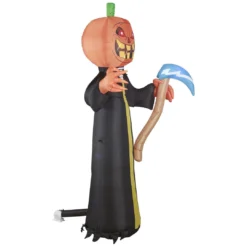 Holidayana 10 Ft Pumpkin Head Reaper With Scythe Halloween Inflatable HOME GOODS