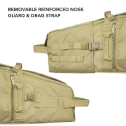 Elkton Outdoors SPORTING GOODS Tactical Rifle Drag Bag With Optional Backpack Straps