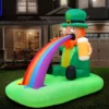 Holidayana Holiday Decorations 6ft Tall Saint Patrick's Day Puking Leprechaun Lawn Inflatable, Bright Lights, Built-in Fan, And Included Stakes And Ropes