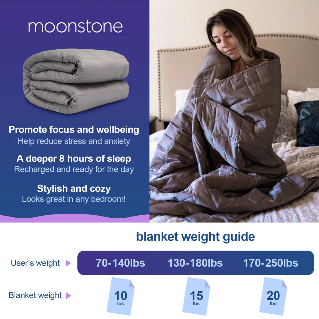 Moonstone HOME GOODS Bamboo Cooling Weighted Blanket For Adults 6 Moonstone HOME GOODS Bamboo Cooling Weighted Blanket For Adults