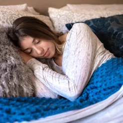 Moonstone HOME GOODS Premium Weighted Blanket In Minky Duvet Cover