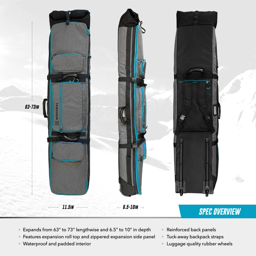 Board & Ski Storage Winterial Rolling Expandable Double Snowboard And Ski Bag