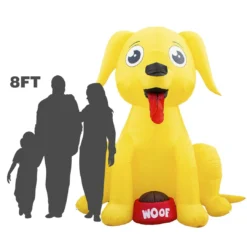 Holidayana HOME GOODS Inflatable Big Dog Decoration With Built In Fan And LED Lights