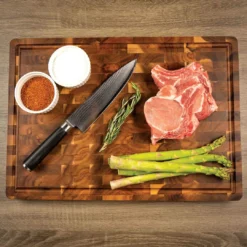 Zelancio HOME GOODS Handcrafted Butcher Block Cutting Board With Drip Catch Groove, 20 X 14 X 1.5 Inches, Thick Chopping Board, Highly Durable And Versatile Chopping Tray