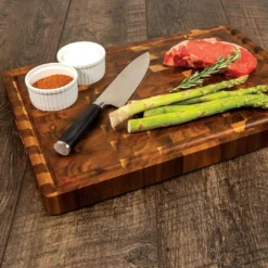 Zelancio HOME GOODS Handcrafted Butcher Block Cutting Board With Drip Catch Groove, 20 X 14 X 1.5 Inches, Thick Chopping Board, Highly Durable And Versatile Chopping Tray