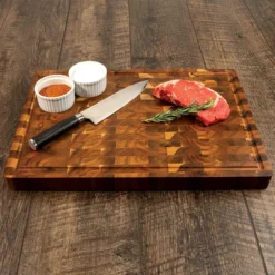 Zelancio HOME GOODS Handcrafted Butcher Block Cutting Board With Drip Catch Groove, 20 X 14 X 1.5 Inches, Thick Chopping Board, Highly Durable And Versatile Chopping Tray