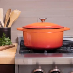Zelancio 6 Quart Enameled Cast Iron Dutch Oven With Lid