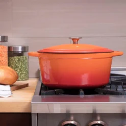 Zelancio 6 Quart Oval Enameled Cast Iron Dutch Oven With Lid HOME GOODS