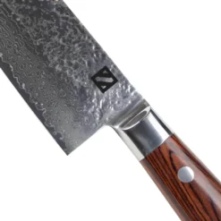 Zelancio Kitchen 6 Piece Hammered Damascus Steel Knife Set With 16-Layer Steel Blade And Teak Handle