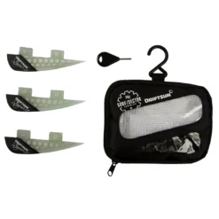 Driftsun 50/50 Replacement Stinger Fins, 1 Inch Honeycomb Skim Style Wakesurf Fins, FCS Box System