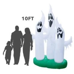 Holidayana HOME GOODS Inflatable Ghost Family Decoration With Built-In Fan And LED Lights