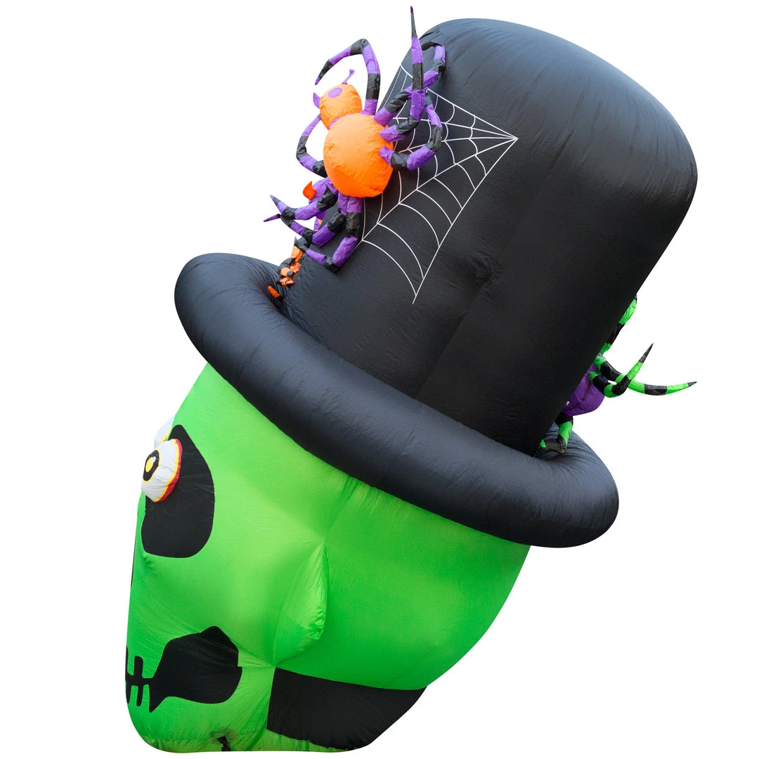 Holidayana 6 Ft Inflatable Halloween Top Hat Skull Yard Decoration Lawn Inflatables 7 Holidayana 6 Ft Inflatable Halloween Top Hat Skull Yard Decoration Lawn Inflatables