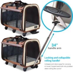 Marketfleet Inc. Outdoors Airline Approved Rolling Pet Travel Carrier