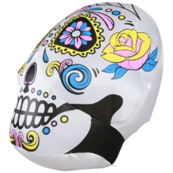 Holidayana Inflatable Halloween Skull Decoration With Built-In Fan And LED Lights HOME GOODS