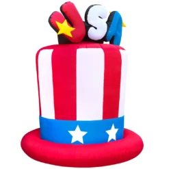 Holidayana 6ft Tall Fourth Of July USA Hat Yard Inflatable