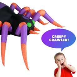 Holidayana 8 Ft Long Creepy Crawly Spider Halloween Inflatable 12 Holidayana 8 Ft Long Creepy Crawly Spider Halloween Inflatable