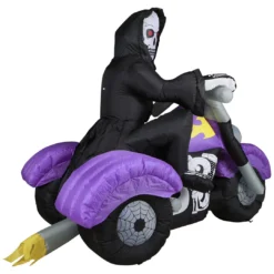 Holidayana HOME GOODS 8 Ft Long Reaper On Trike Chopper Halloween Inflatable
