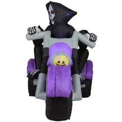 Holidayana HOME GOODS 8 Ft Long Reaper On Trike Chopper Halloween Inflatable