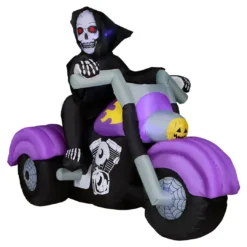 Holidayana HOME GOODS 8 Ft Long Reaper On Trike Chopper Halloween Inflatable