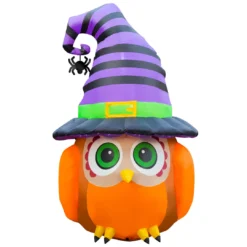 Marketfleet Inc. 6 Ft Inflatable Halloween Witch Owl Yard Decoration Lawn Inflatables