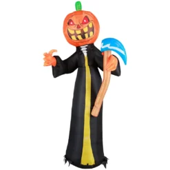 Holidayana 10 Ft Pumpkin Head Reaper With Scythe Halloween Inflatable HOME GOODS