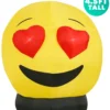 Holidayana HOME GOODS 4.5 Ft Heart Eyes Emoji Inflatable Yard Decoration With Built-in Bulbs, Tie-Downs, And Fan