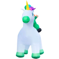 Holidayana 9ft Tall Saint Patrick's Day Leprechaun Riding Unicorn Lawn Inflatable, Bright Lights, Built-in Fan, And Included Stakes And Ropes Holiday Decorations 11 Holidayana 9ft Tall Saint Patrick's Day Leprechaun Riding Unicorn Lawn Inflatable, Bright Lights, Built-in Fan, And Included Stakes And Ropes Holiday Decorations