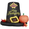 Holidayana Inflatable Pilgrim Hat Thanksgiving Decoration With Built-In Fan And LED Lights HOME GOODS