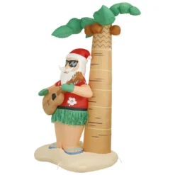 Holidayana 8 Ft Inflatable Christmas Hula Santa Outdoor Decoration With LED Lights, Fan, And Stakes HOME GOODS