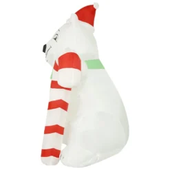 Holidayana HOME GOODS 8 Ft Inflatable Christmas Polar Bear Outdoor Decoration With LED Lights, Fan, And Stakes