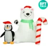 Holidayana HOME GOODS 8 Ft Inflatable Christmas Polar Bear Outdoor Decoration With LED Lights, Fan, And Stakes