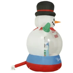 Holidayana HOME GOODS 8 Ft Inflatable Christmas Snow Globe Outdoor Decoration With LED Lights, Fan, And Stakes