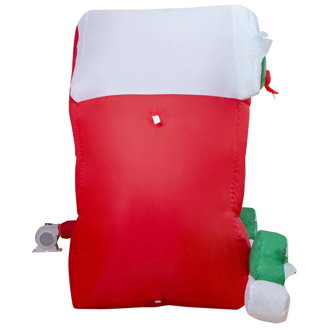 Holidayana 8 Ft Inflatable Christmas Santa Workshop Outdoor Decoration With LED Lights, Fan, And Stakes 5 Holidayana 8 Ft Inflatable Christmas Santa Workshop Outdoor Decoration With LED Lights, Fan, And Stakes