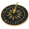 Marketfleet Inc. Sunward 8.5” Diameter Garden Sundial With Polished Brass Highlights Patio & Outdoors