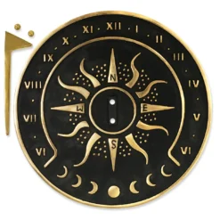 Marketfleet Inc. Sunward 8.5” Diameter Garden Sundial With Polished Brass Highlights Patio & Outdoors