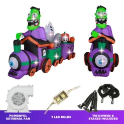 Holidayana HOME GOODS 10 Ft Long Runaway Graveyard Train Halloween Inflatable 18 Holidayana HOME GOODS 10 Ft Long Runaway Graveyard Train Halloween Inflatable