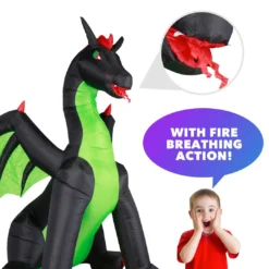Holidayana HOME GOODS 9ft Inflatable Halloween Dragon