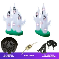 Holidayana HOME GOODS Inflatable Ghost Family Decoration With Built-In Fan And LED Lights