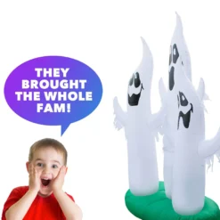 Holidayana HOME GOODS Inflatable Ghost Family Decoration With Built-In Fan And LED Lights